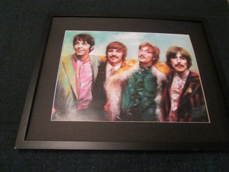 Framed, Matted Beatles Print...