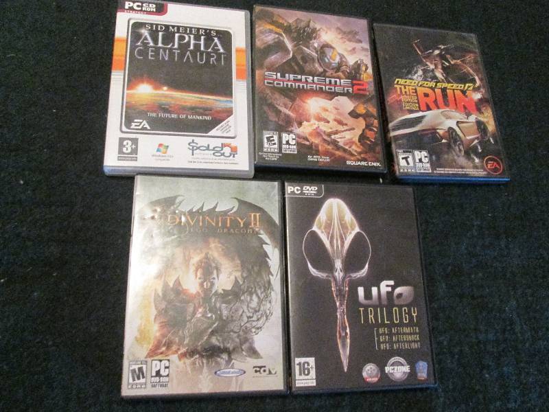 Lot of 5 Assorted Computer Games...