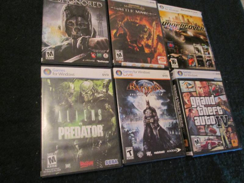 Lot of 6 Assorted Computer Games fo...