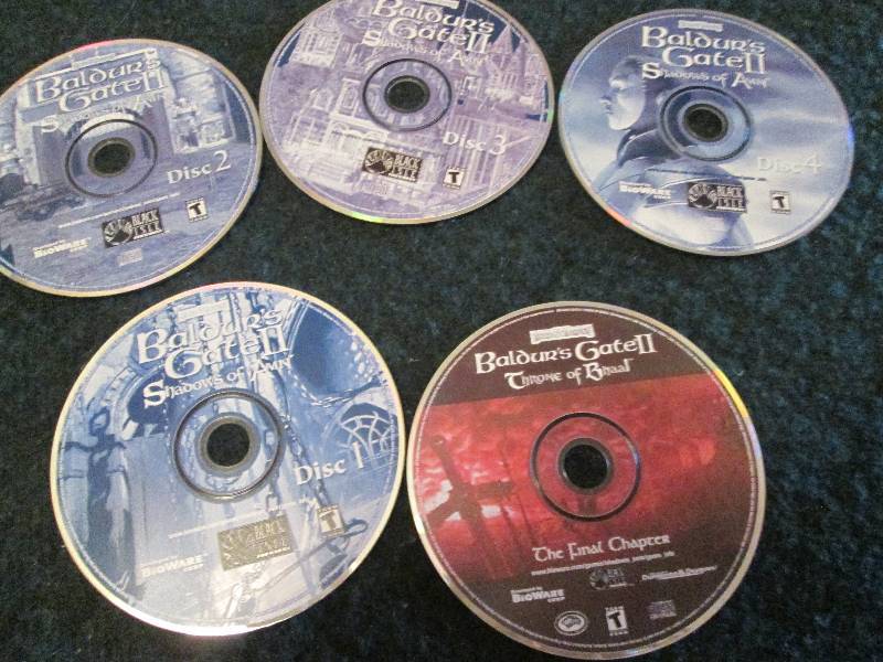 Baldours Gate II Game 5 discs...