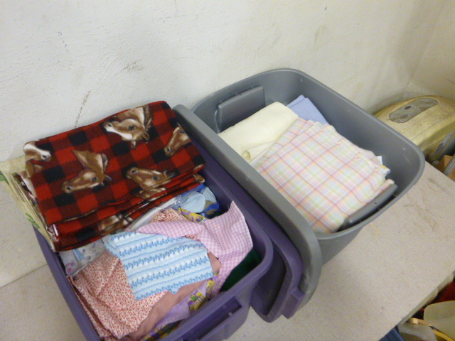 lot 153 image: 2 Totes of Fabric