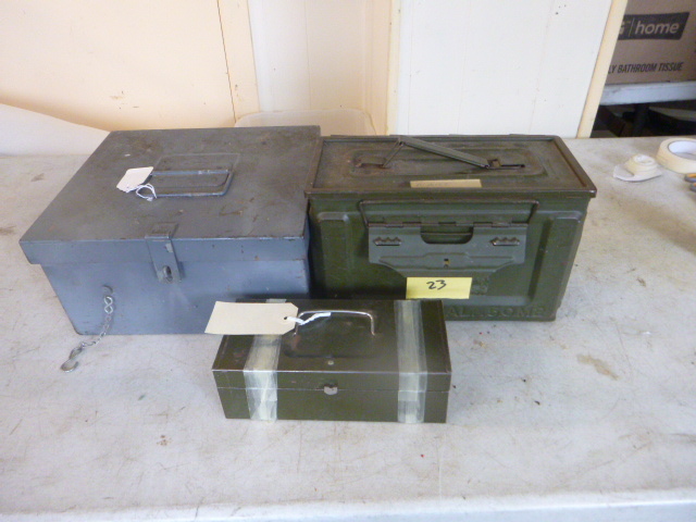 lot 211 image: Ammo Can and 2 Storage Boxes