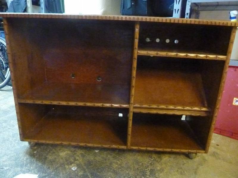 lot 52 image: Vintage Rolling Entertainment Center