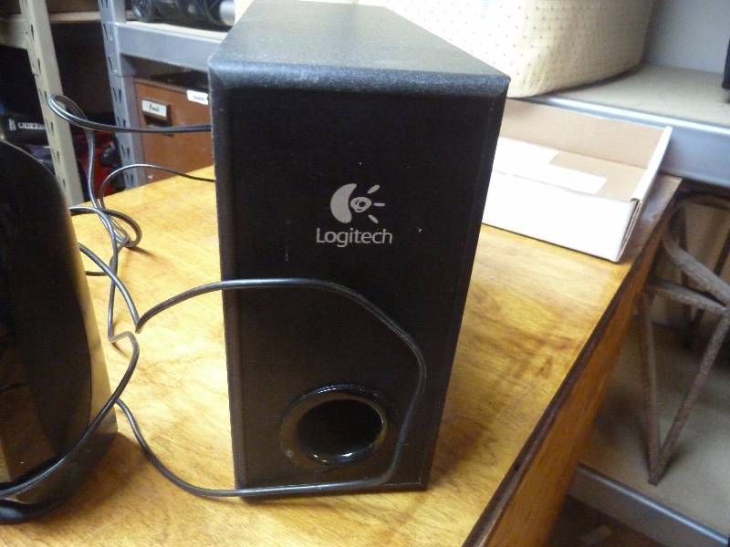 lot 70 image: Logitech Subwoofer and Two Speakers