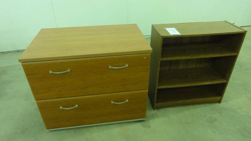 File cabinet and shelf