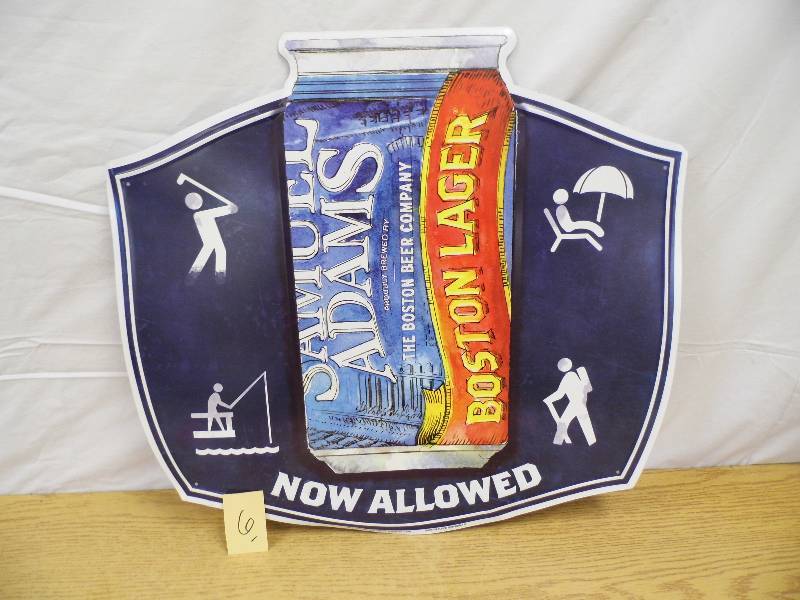 Sam Adams Metal Sign