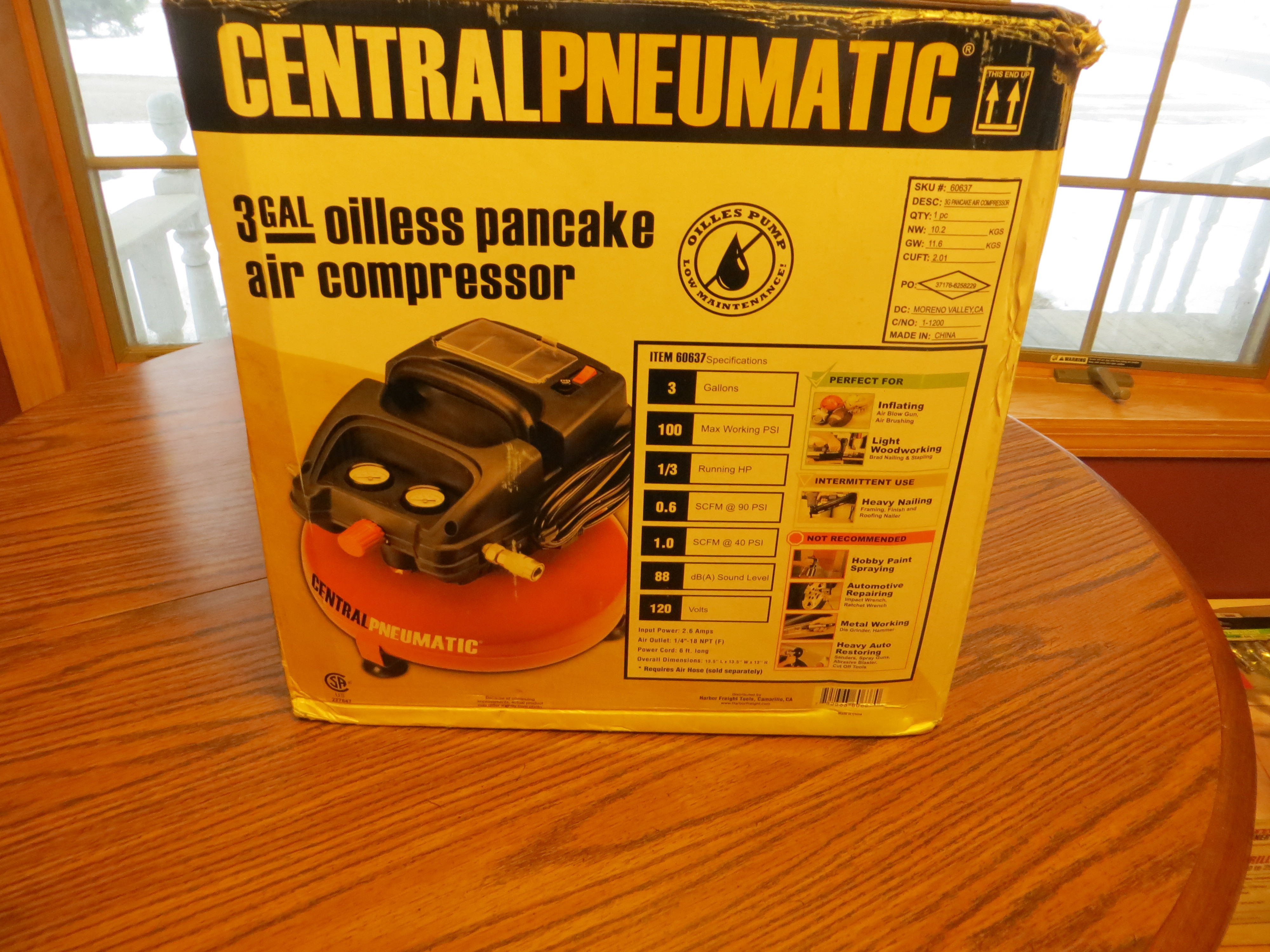 lot 12 image: 3gal Pancake Air Compressor