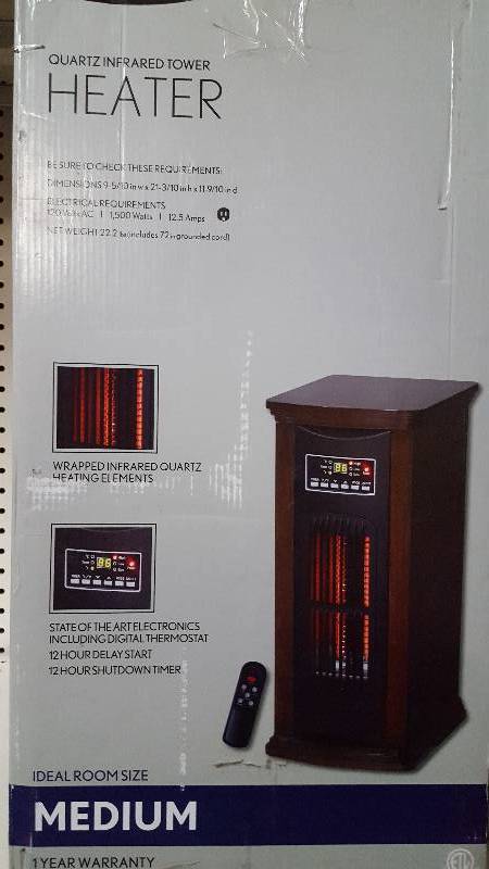 Heater - Ecotronic 1500 Watt 3 wrapped infrared quartz elements