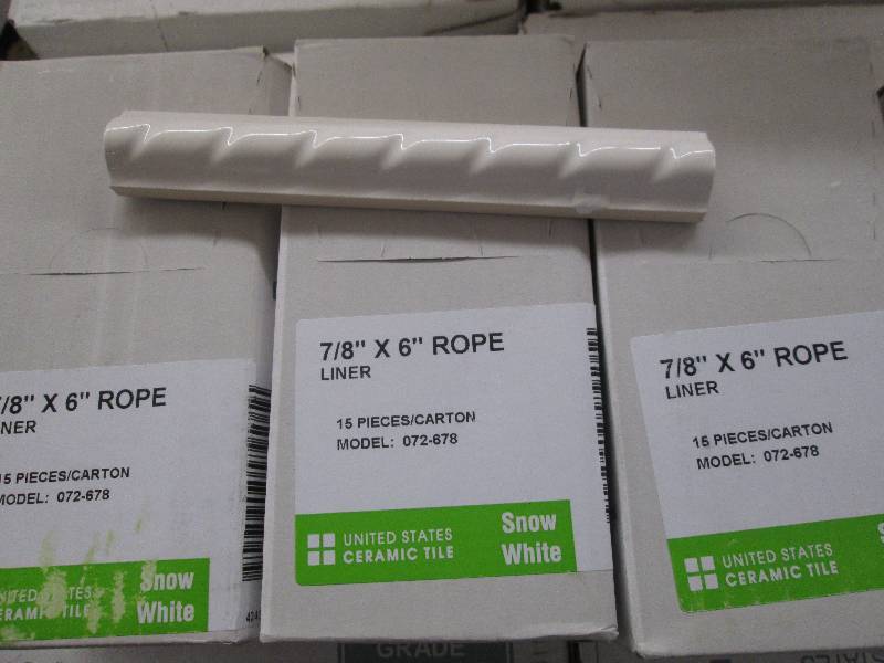 78x6 rope liner tile snow white 4 ...