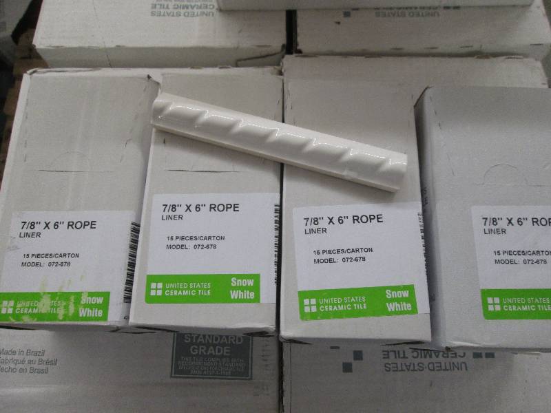 78x6 rope liner tile snow white 4 ...