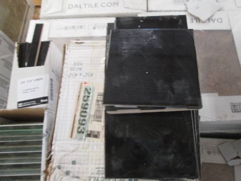 various black and white and glass t...