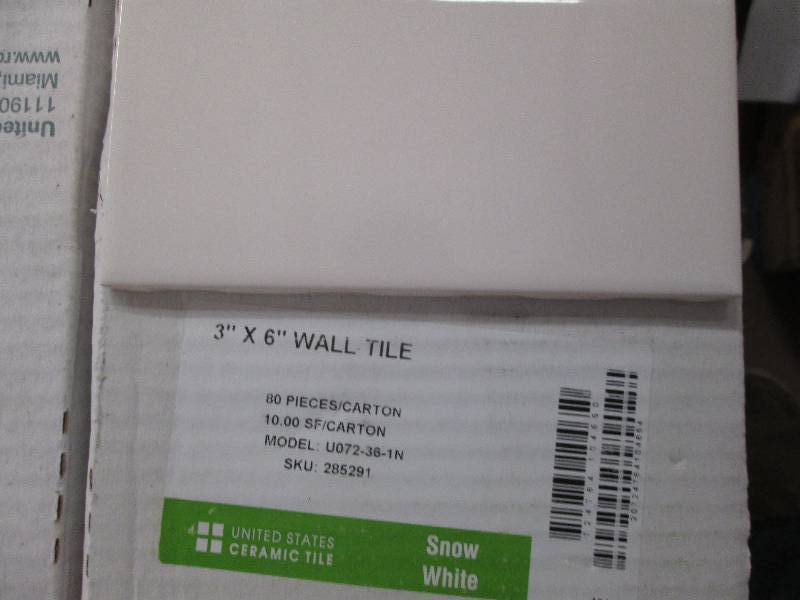 3x6 snow white wall tile 10 sqftbo...