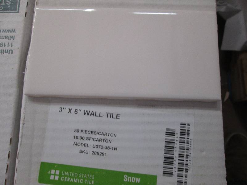 3x6 snow white wall tile 10 sqftbo...