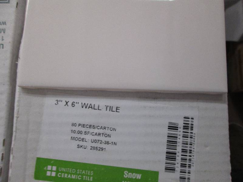 3x6 snow white wall tile 10 sqftbo...