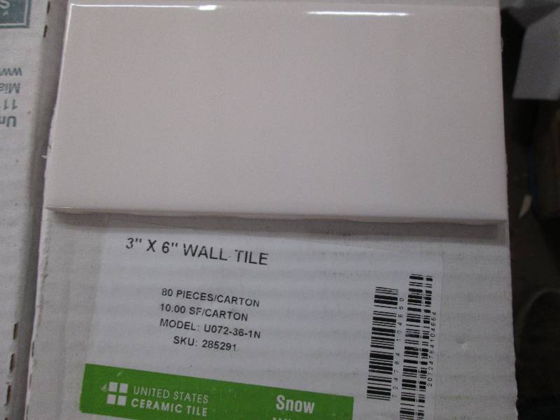 3x6 snow white wall tile 10 sqftbo...