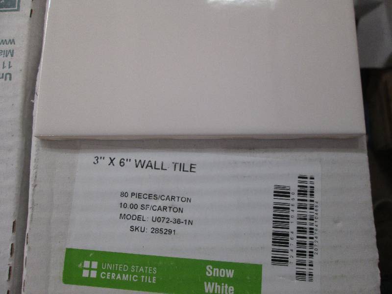 3x6 snow white wall tile 10 sqftbo...