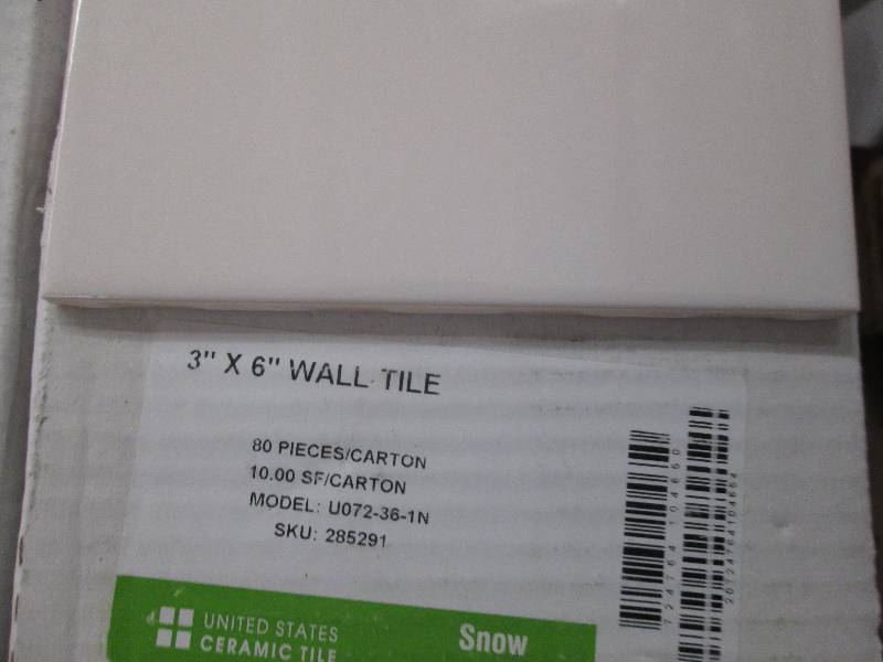 3x6 snow white wall tile 10 sqftbo...