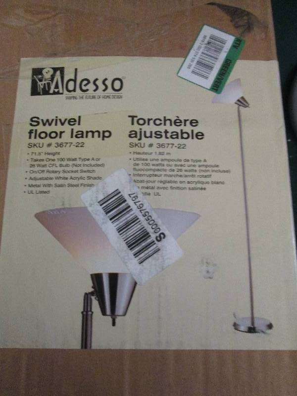 adesso swivel floor lamp open box ...