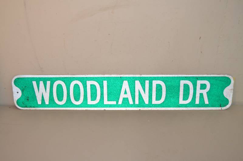 Woodland Metal Sign