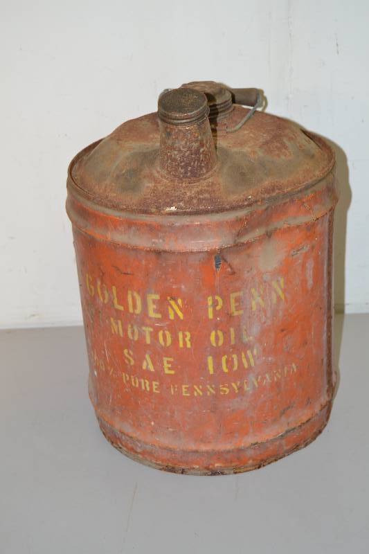 Golden Penn Oil can
