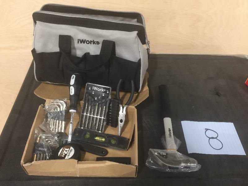 lot 8 image: iWork 50 Piece Homeowners Tool Set With Carrying Bag