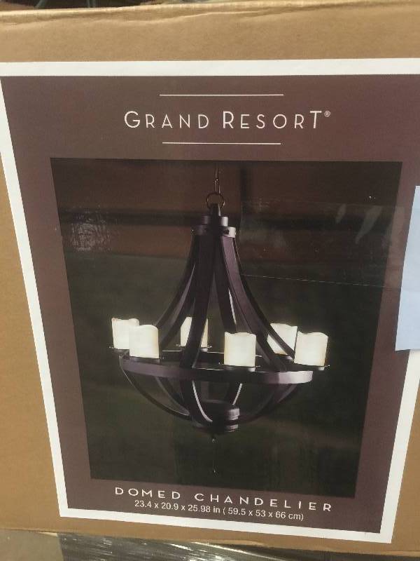 lot 11 image: Grand Resort Domed Chandelier open box never used