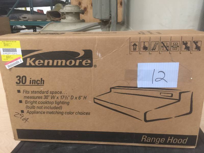 lot 12 image: Kenmore 30 Range Hood New