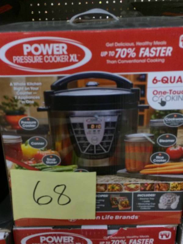 lot 68 image: Power Pressure Cooker XL 6 Quart - Silver