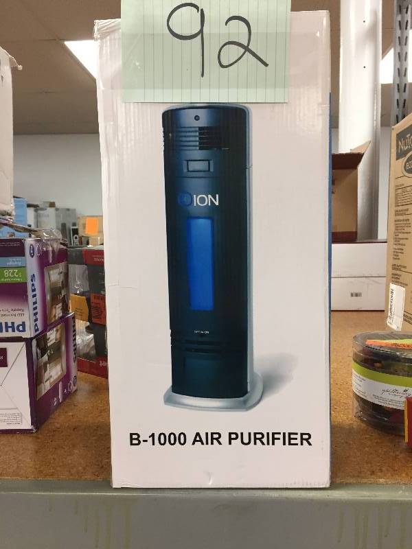 lot 92 image: O-Ion B-1000 Permanent Filter Ionic Air Purifier Pro Ionizer with UV-C Sanitizer,Box never been used Stock and actual photos used to display item
