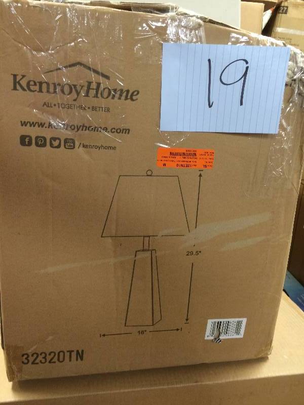 Kenroy Home 32320TN Vetri 1 Light Table Lamp Single Light New