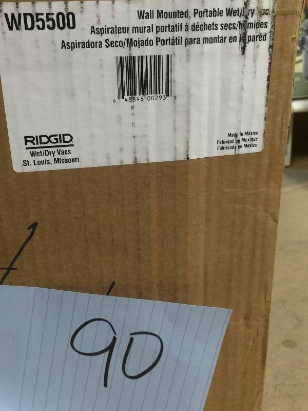 Ridgid Stor-N-Go 5 Gal. 5.0-Peak HP Wet Dry Vac New