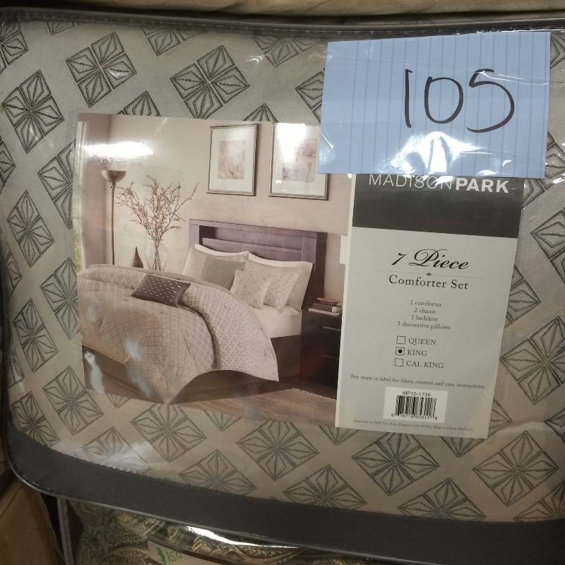 Madison Park 7 Pc Comforter set King Size New
