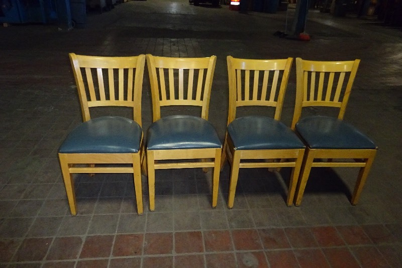 Wood chairs with cushion seat