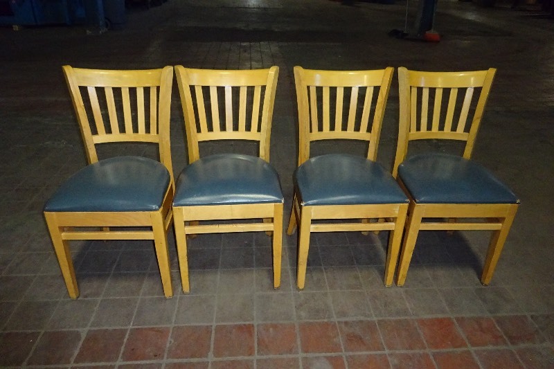 Wood chairs with cushion seat