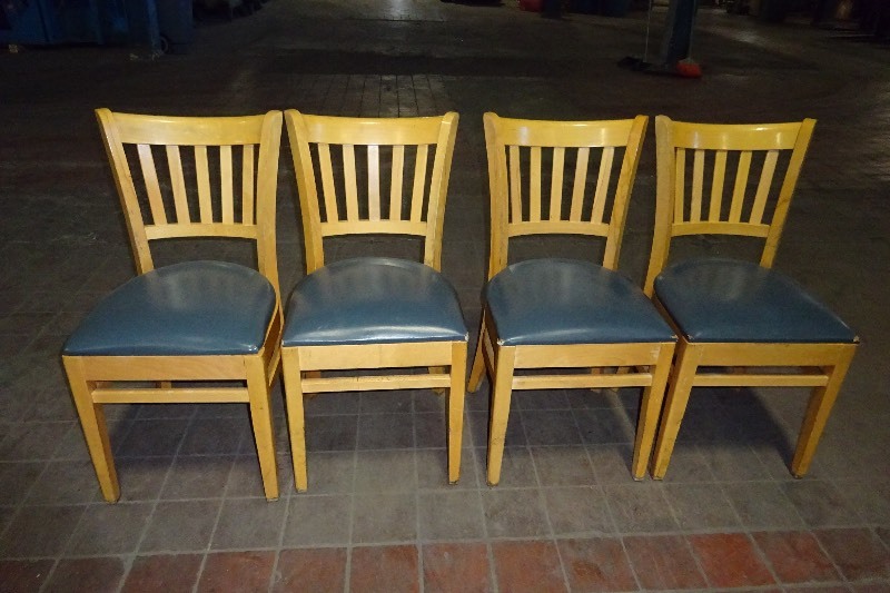 Wood chairs with cushion seat