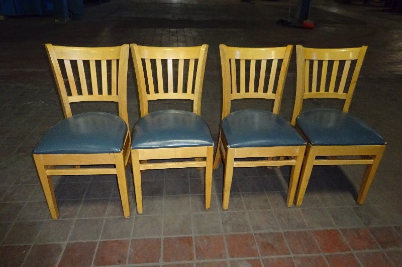Wood chairs with cushion seat