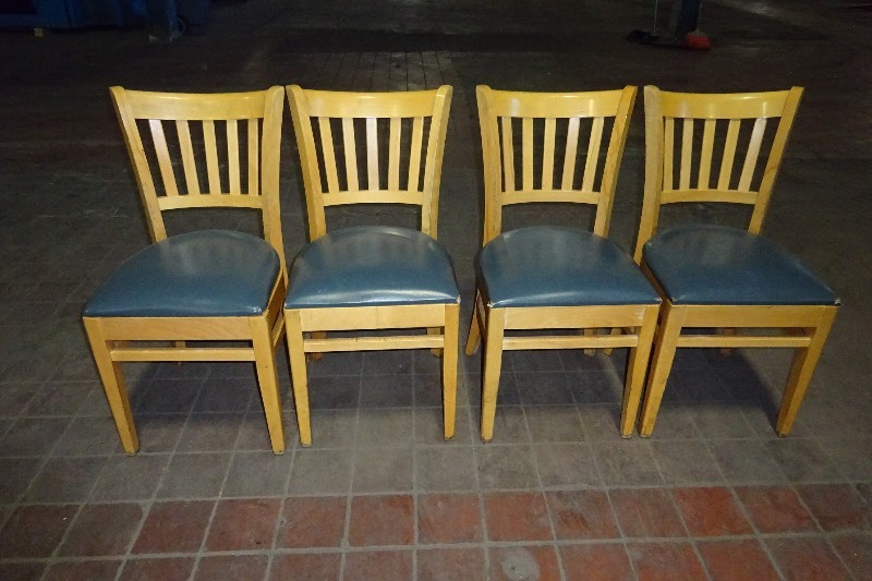 Wood chairs with cushion seat