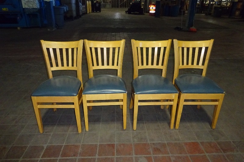 Wood chairs with cushion seat