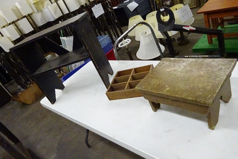 lot 36 image: 2 Wooden step stools