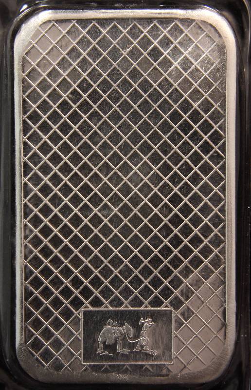 lot 44B image: 5 TROY Oz. .999 FINE SILVER BAR EAGLE DESIGN BY SILVERTOWNE SEALED