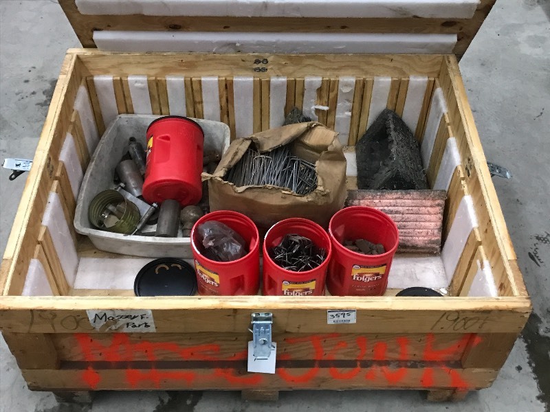 lot 12 image: Heavy Duty 3x4 Wooden Lidded Crat...