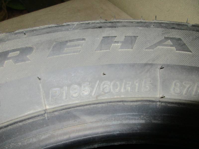 1 - Firestone Firehawk GT  19560 R15 good tread