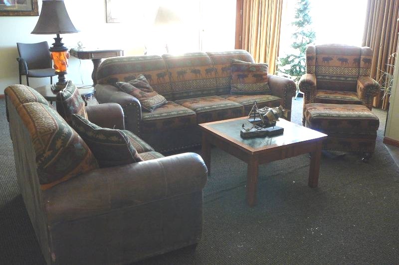 4 pc Moose print Living Room Set
