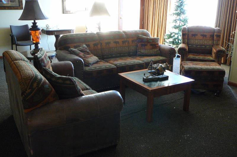 Moose Print 4 pc Living Room Set