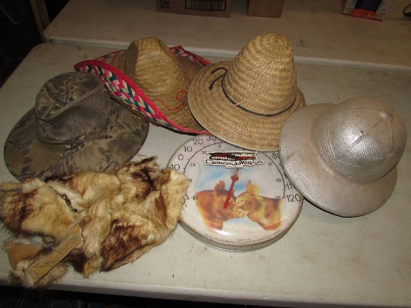 Hats and outdoor dial thermometer