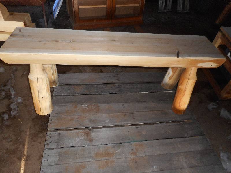 lot 7 image: SPLIT LOG BENCH