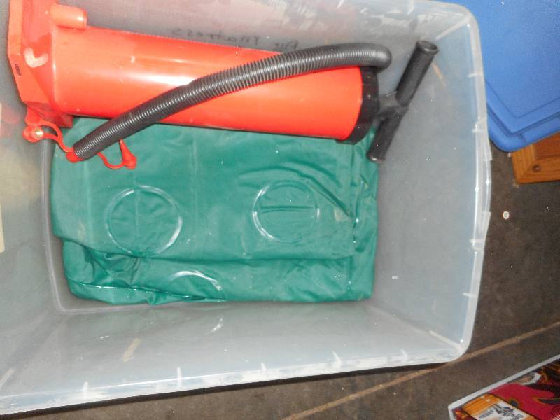 lot 41 image: AIR MATTRESS , PUMP . FOAM CUSHION