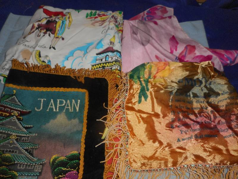 lot 67 image: VINTAGE SILK SCARVES