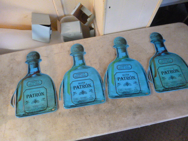 lot 126 image: 4 Patron Metal Signs