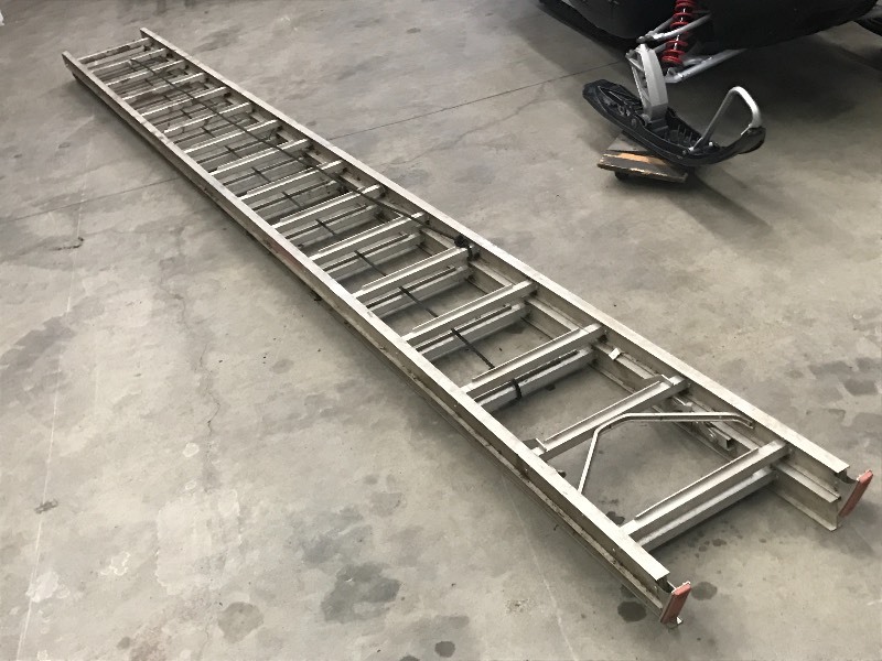 lot 50 image: Sears 32ft Aluminum Extension Ladde...